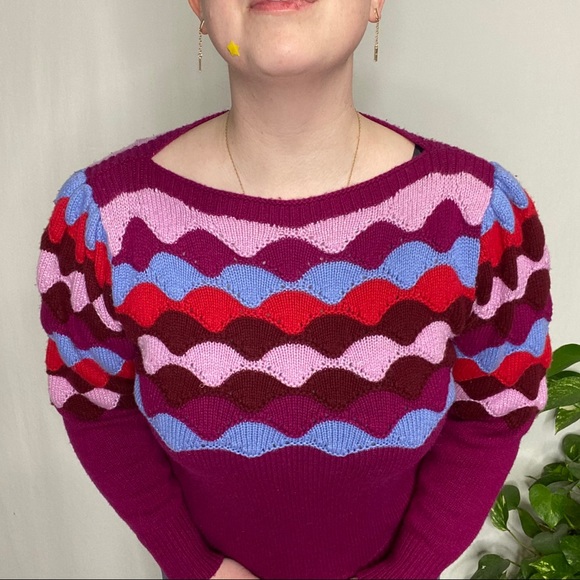 Kate Spade Scallop Intarsia Sweater 